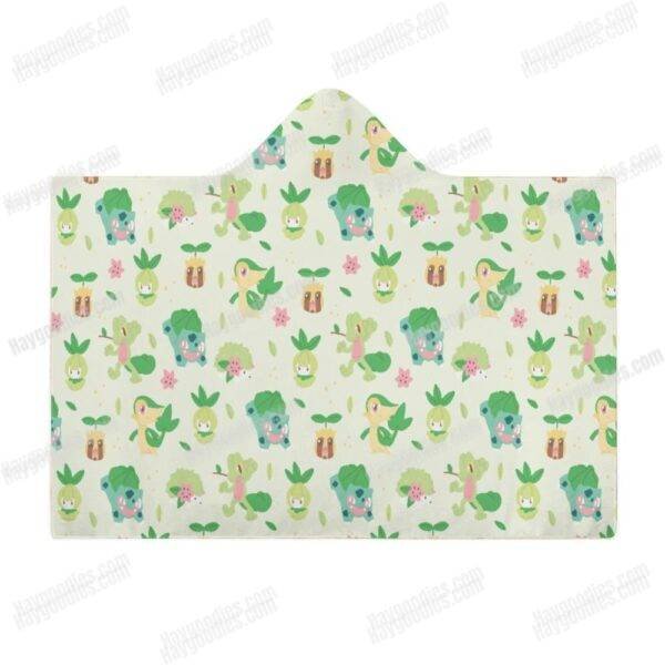 grass1.jpeg Pokemon Types Cloak Hooded Blanket – Various Designs | 3 Sizes