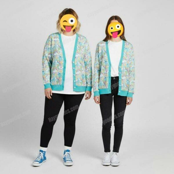 Carebears Pattern Knit Cardigan-S to 7XL