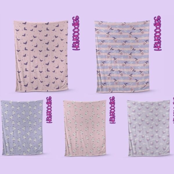 hallocutiesblanket Halloween cute pattern fleece blanket various sizes designs