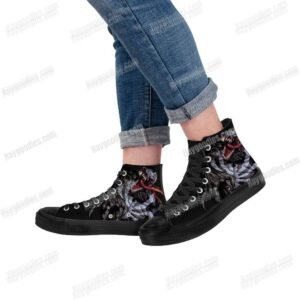 Custom Made Venom Unisex High Top Canvas Shoes – Black – Men and Women Sizes