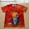 Bleach anime t-shirt lightweight soft-touch blend red collar