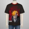 ichigo-tee-fr2 Bleach anime t-shirt Ichigo Hollow mask red background unisex tee