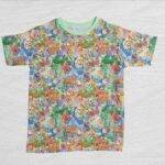 Animal Crossing pattern kids t-shirt unisex all-over print mint collar