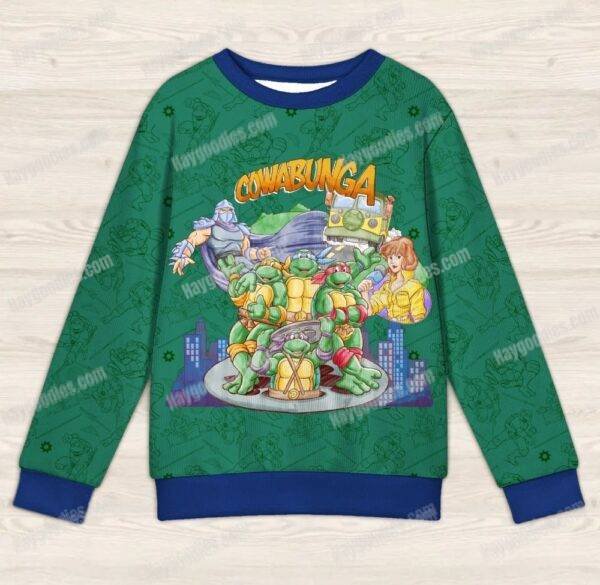 Retro Ninja Turtles kids sweater comfortable loose fit