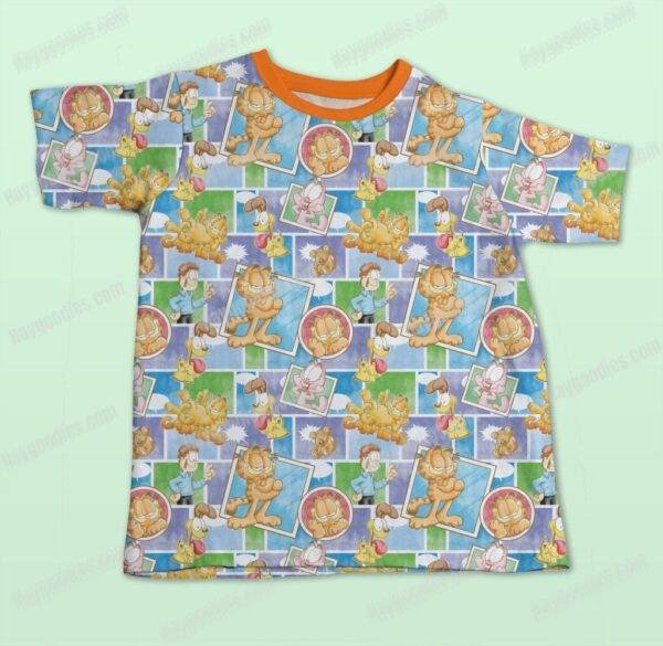 Garfield pattern kids t-shirt unisex all-over print