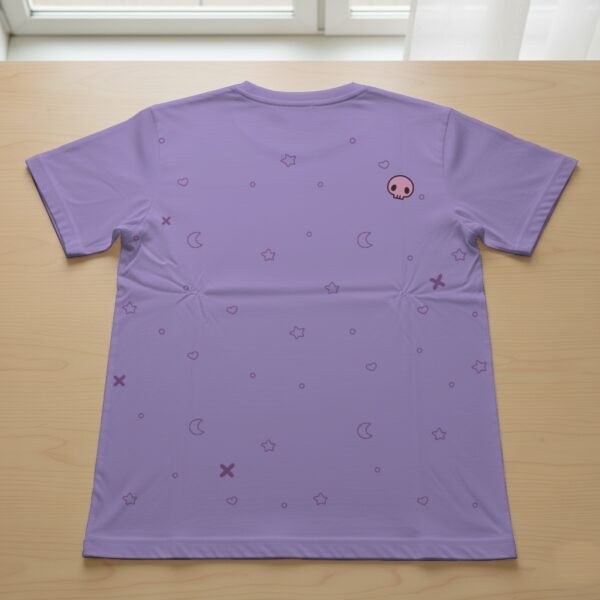 Kuromi graphic t-shirt logo text stars hearts moons XS to 7XL