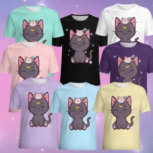lunaart1 Sailor Moon Luna t-shirt kawaii Luna Artemis