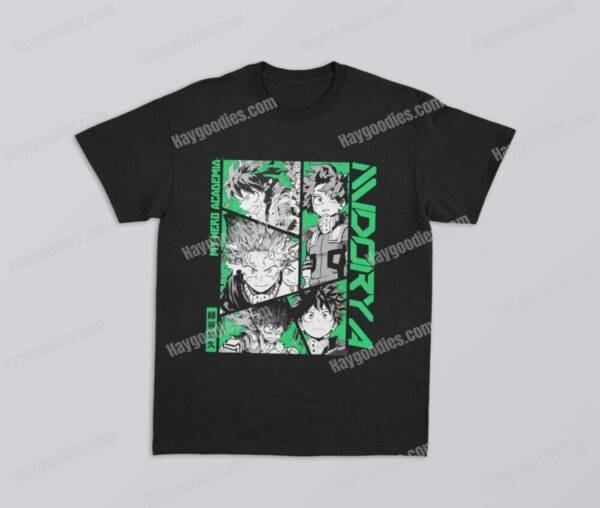 midoriya.jpg Midoriya Izuku Unisex Black T-Shirts-Kids and Adult Sizes to 5XL-Various Designs