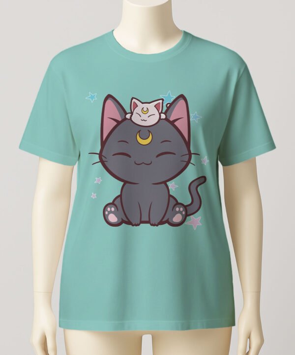 Sailor Moon Luna t-shirt kawaii Luna Artemis-mint Sailor Moon Luna t-shirt kawaii Luna Artemis