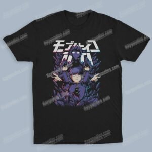 Mob Psycho 100 Unisex Black T-Shirts-Kids and Adult Sizes to 5XL-Various Designs