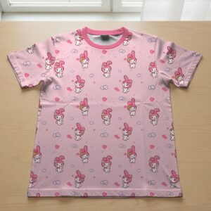 My Melody t-shirt kawaii Sanrio all-over pattern pink