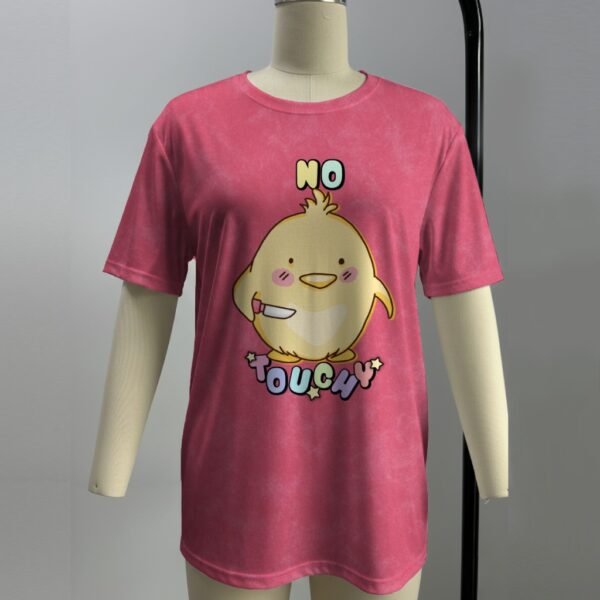 No Touchy duck with knife t-shirt