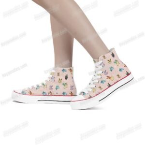 Custom Made Eevees Unisex High Top Canvas Shoes – Men and Women Sizes