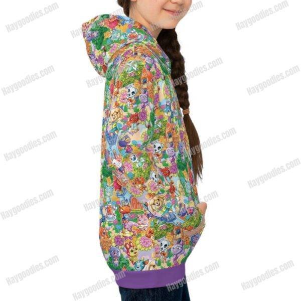 Animal Crossing Kids Hoodie-Purple