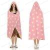 pinkstars2.jpeg Cute stars cloak hooded blanket arctic velvet various designs