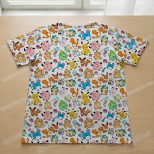 Cute Pokemon Pattern T-Shirt-XS to 7XL