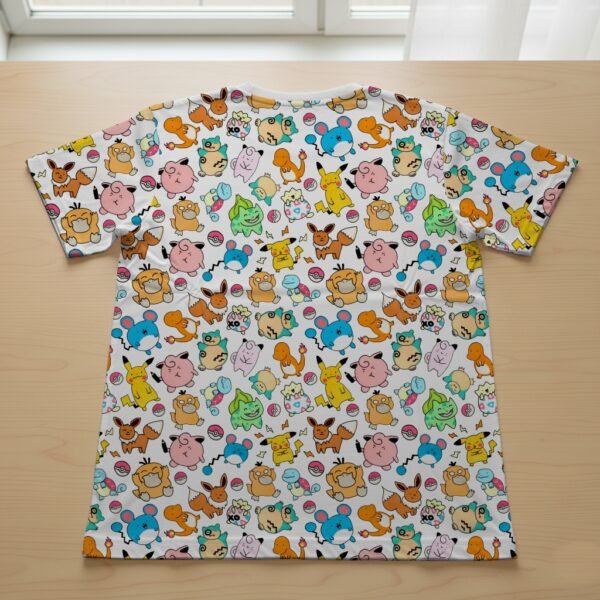 Pokemon t-shirt cute kawaii chibi all-over pattern