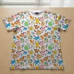 Pokemon t-shirt cute kawaii chibi all-over pattern white background
