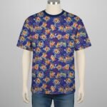 Mr Potato Head t-shirt all-over pattern navy background unisex tee