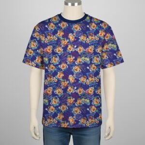 Mr Potato Head t-shirt all-over pattern navy background unisex tee