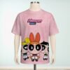 powerpuff-pink-fr Powerpuff Girls T-Shirt – Blossom Bubbles Buttercup & Mojo Jojo Unisex Tee | XS to 7XL