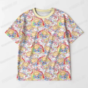 Rainbow Brite Pattern T-Shirt-XS to 7XL