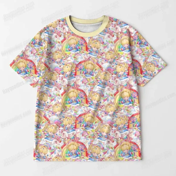 Rainbow Brite Pattern T-Shirt-XS to 7XL