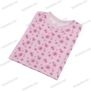 Pink Sakura Flowers Pattern Kids Unisex T-Shirt
