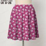 Hello Kitty hot pink skater skirt all-over pattern pockets