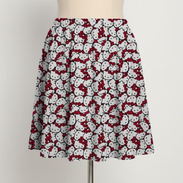 Hello Kitty red bow all-over print white skirt pattern detail