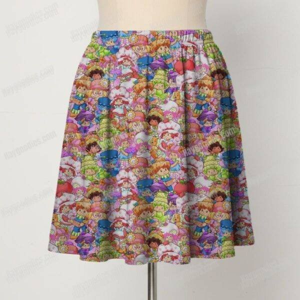 Strawberry Shortcake skater skirt with pockets character pattern