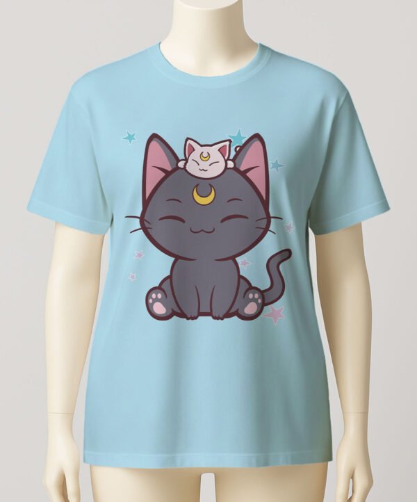 Sailor Moon Luna t-shirt kawaii Luna Artemis-skyblue Sailor Moon Luna t-shirt kawaii Luna Artemis