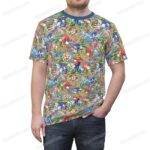 Sonic the Hedgehog t-shirt all-over pattern unisex tee