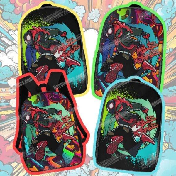 Spider-Verse backpack Miles Morales Gwen Stacy 6 designs 17 inch