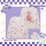 Strawberry Shortcake cardigan oversized knit sweater