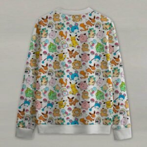 Pokemon chibi sweatshirt Pikachu Eevee Charmander S to 6XL