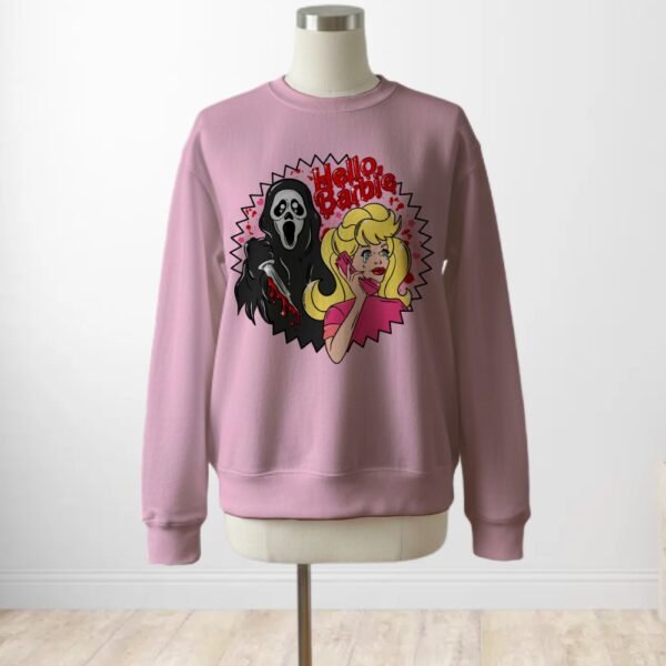 sweatshirt-hello barbie-blossom Barbie and Ghostface sweatshirt Hello Barbie