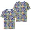 Teenage Mutant Ninja Turtles t-shirt all-over pattern blue collar