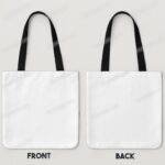 personalized tote bag custom two-sided print high-grade canvas