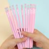 custom name HB pencils pink stationery set with eraser