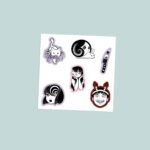 Junji Ito inspired mix vinyl sticker sheet