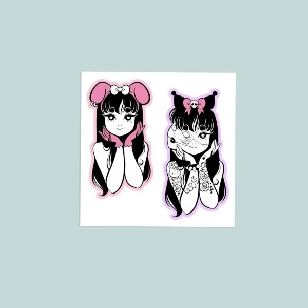 Sticker-tomiexsanrio Junji Ito Tomie x Sanrio inspired stickers