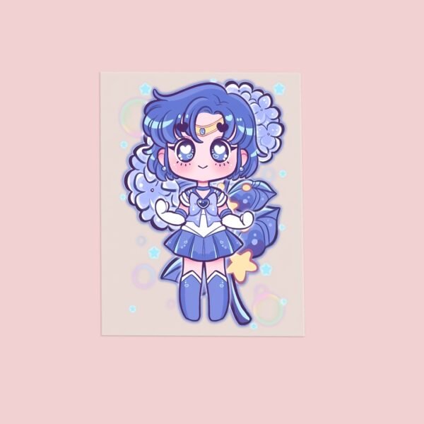 a5dtftransfer-sheet-mercury Sailor Moon Chibi DTF Transfer Sheet A5 | Kawaii Anime Heat Press Iron On