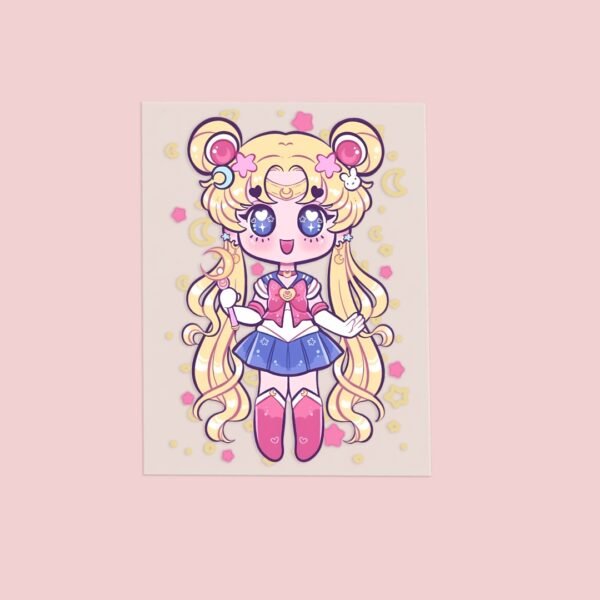 a5dtftransfer-sheet-sailormoon Sailor Moon Chibi DTF Transfer Sheet A5 | Kawaii Anime Heat Press Iron On