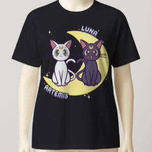 Sailor Moon Luna and Artemis t-shirt S to 7XL