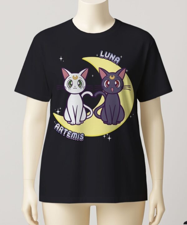 Sailor Moon Luna and Artemis t-shirt S to 7XL