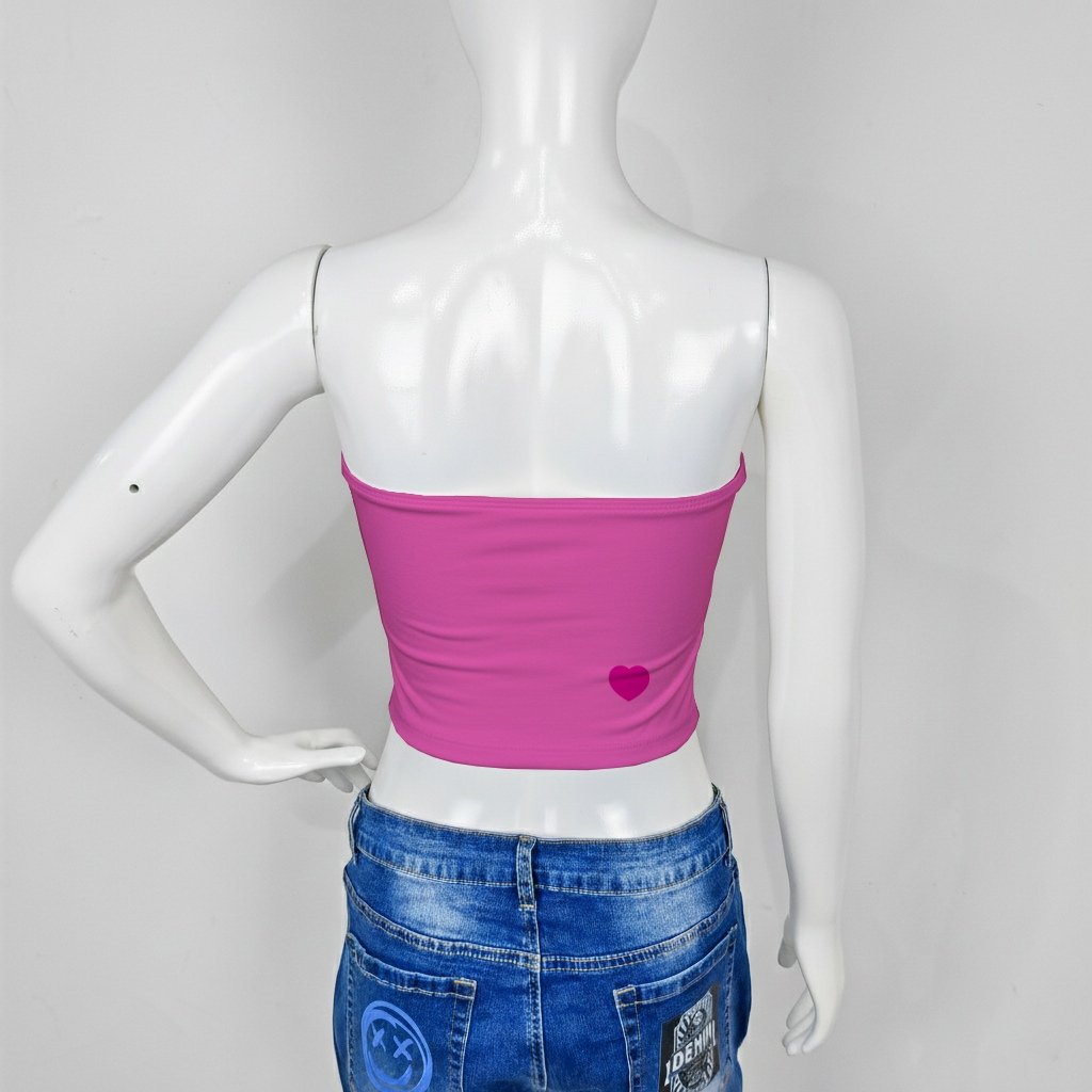 strapless bandeau bimbo tube top 95% polyester spandex slim fit inclusive sizing