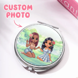 personalized round mirror unique gift birthdays weddings
