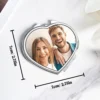 heart-mirror personalized heart compact mirror custom photo metal