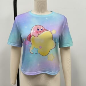 kirby-cropped-tshirt-fr Kirby crop top kawaii Nintendo pastel galaxy graphic baby blue collar